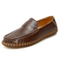 thumbnail image 1 of Men's Casual Loafers Slip On Leather Shoes Lightweight Driving Shoes Moccasins Classic Penny Loafer Flats Boat Shoes, 1 of 10