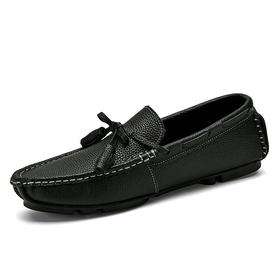 Men's Casual Loafers Slip On Leather Shoes Lightweight Driving Shoes Moccasins Classic Penny Loafer Flats Boat Shoes