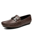 thumbnail image 1 of Men's Casual Loafers Slip On Leather Shoes Lightweight Driving Shoes Moccasins Classic Penny Loafer Flats Boat Shoes, 1 of 10