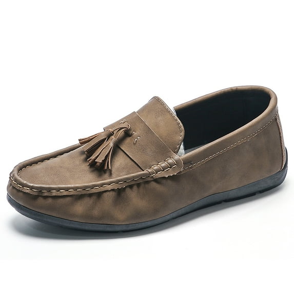 Men's Casual Loafers Slip On Leather Shoes Lightweight Driving Shoes Moccasins Classic Penny Loafer Flats Boat Shoes