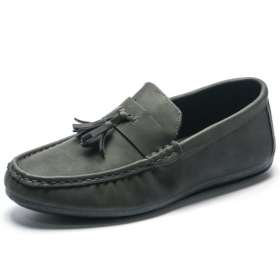 Men's Casual Loafers Slip On Leather Shoes Lightweight Driving Shoes Moccasins Classic Penny Loafer Flats Boat Shoes