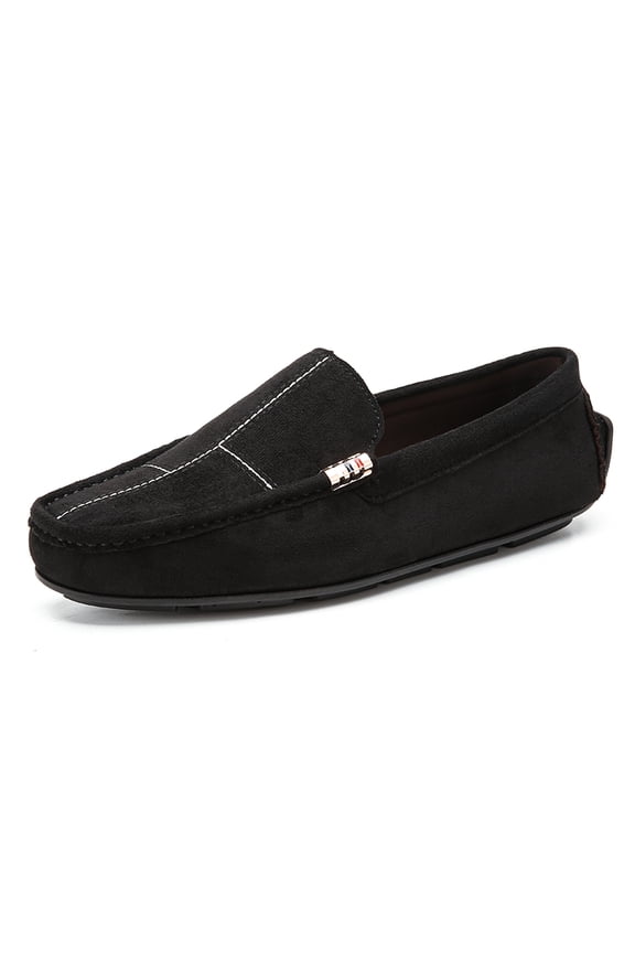 Men's Casual Loafers Slip On Leather Shoes Male Lightweight Driving Shoes Moccasins Classic Penny Loafer Flats Boat Shoes Outdoor Walking Shoes