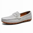 thumbnail image 1 of Men's Casual Loafers Slip On Leather Shoes Male Lightweight Driving Shoes Moccasins Classic Penny Loafer Flats Boat Shoes Outdoor Walking Shoes, 1 of 14