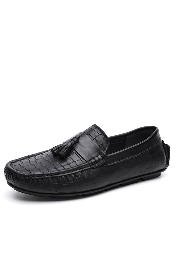 Men's Casual Loafers Slip On Leather Shoes Male Lightweight Driving Shoes Moccasins Classic Penny Loafer Flats Boat Shoes Outdoor Walking Shoes