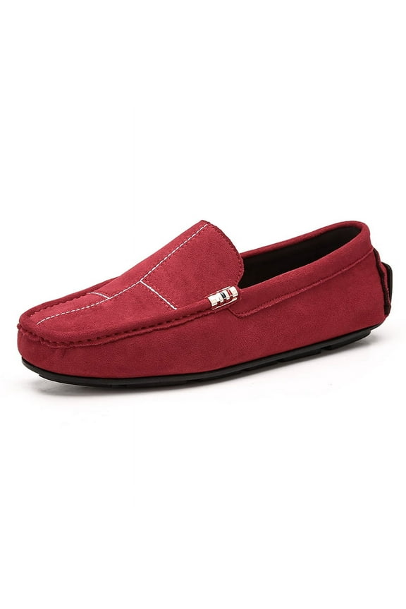 Men's Casual Loafers Slip On Leather Shoes Male Lightweight Driving Shoes Moccasins Classic Penny Loafer Flats Boat Shoes Outdoor Walking Shoes