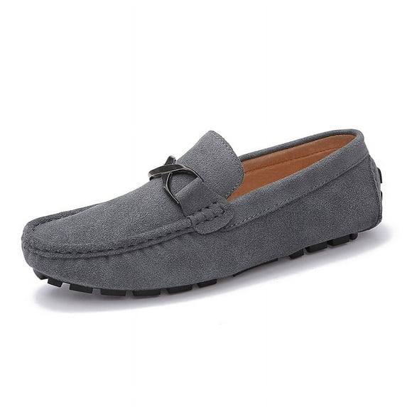 Men's Casual Loafers Slip On Leather Shoes Male Lightweight Driving Shoes Moccasins Classic Penny Loafer Flats Boat Shoes Outdoor Walking Shoes