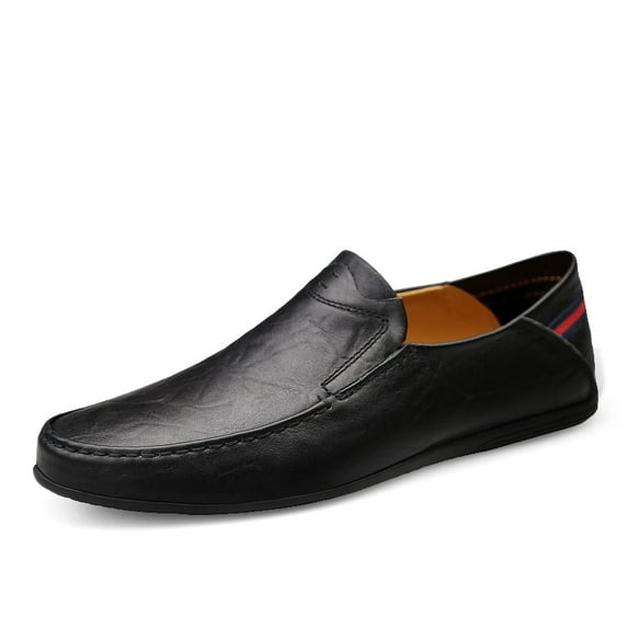 Men's Casual Loafers Slip On Leather Shoes Male Lightweight Driving Shoes Moccasins Classic Penny Loafer Flats Boat Shoes Outdoor Walking Shoes