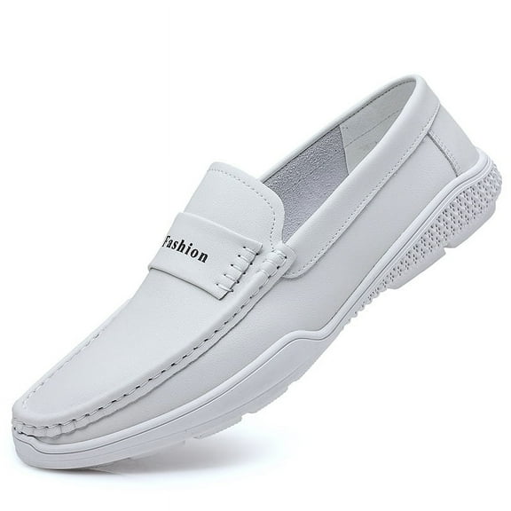 Men's Casual Loafers Slip On Leather Shoes Male Lightweight Driving Shoes Moccasins Classic Penny Loafer Flats Boat Shoes Outdoor Walking Shoes