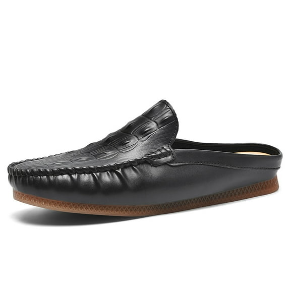 Men's Casual Loafers Slip On Leather Shoes Male Lightweight Slippers Driving Shoes Moccasins Classic Penny Loafer Flats Boat Shoes