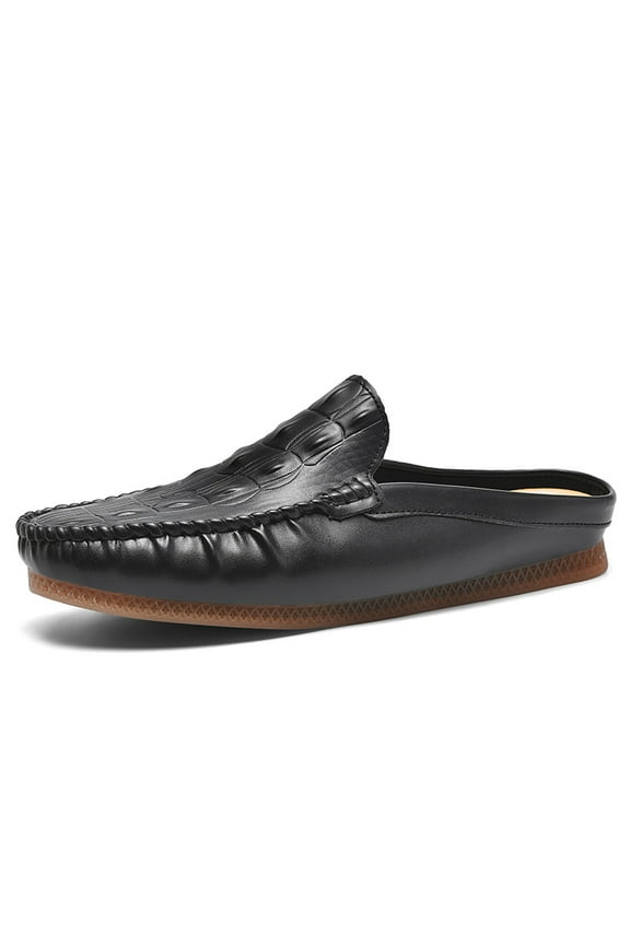 Men's Casual Loafers Slip On Leather Shoes Male Lightweight Slippers Driving Shoes Moccasins Classic Penny Loafer Flats Boat Shoes