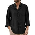 thumbnail image 1 of KTMKH Men's Casual Long Sleeve Button Down Shirt Cardigan T Shirt For ManLong SleeveOutdoorLoose Fashion T Shirt, 1 of 4