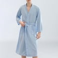thumbnail image 1 of Men's Casual Long Sleeve Cotton Robe for Home, Hotel, and Spa, 1 of 4