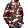 thumbnail image 1 of Men's Casual Long Sleeve Hoodies Sweatshirts Drawstring Camo Graphic Fishing Outdoor Pullover Tops With Kangaroo Pocket, 1 of 5