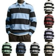 thumbnail image 1 of Men's Casual Long Sleeve Printed Short Sleeve Collar Polyester Top Shirt - Button Down Style For Daily | Zenithor,Green XL, 1 of 6