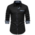 thumbnail image 1 of Men's Casual Long Sleeve Shirt Stylish Triangle Cashew Floral Print Comfortable Spring Autumn Top Men's Oversized Tee Summer Tops Streetwear, 1 of 4