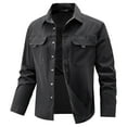 thumbnail image 1 of Men's Casual Long Sleeve Shirts for Outdoor Activities Comfortable Button-Down Design for Daily Wear and Hiking Breathable Fabric for All Seasons Mens T-Shirts Cool Music with Pocket and Collar, 1 of 4