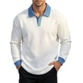 thumbnail image 1 of Men's Casual Long-Sleeve Solid Lapel Shirt with Pocket, 1 of 6