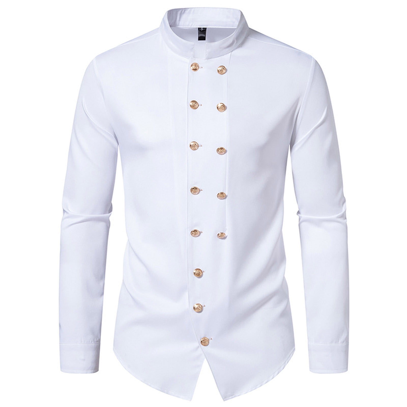 dzxyzu Men's Casual Long Sleeve Stretch Dress Shirt Men's Stretch Wrinkle Free Dress Shirts Steampunk Vintage Gothic Victorian Blouse Shirt Formal