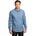 thumbnail image 1 of Men's Casual Long Sleeve Washed Woven Shirt, 1 of 6