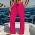thumbnail image 1 of Men's Casual Loose Fit Elastic Waist Straight Leg Lounge Pants with Pockets for Home and Outdoor Wear, 1 of 6