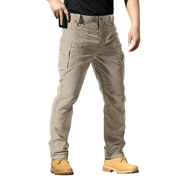 Men's Casual Loose Fit Outdoor Sports Trousers Comfortable Stretch Long Pants For All Seasons Solid Color Design With Sneakers Men's Pants Elastic Waist Chinos Pant Beach