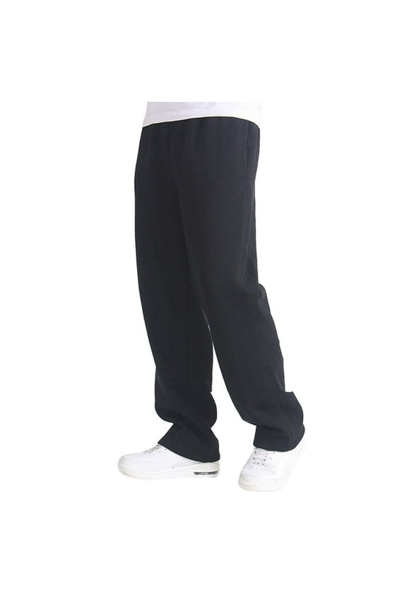 Men's Casual Loose Fit Straight Leg Trousers for Youth and Warm Comfort