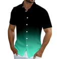 thumbnail image 1 of Men's Casual Loose Lapel Floral Print Short Sleeve Shirt Polyester, Breathable, for Beach & Casual, Multiple Sizes, 1 of 3