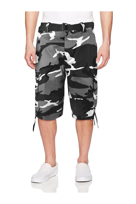 Men's Casual Multi Color Cargo Shorts With Belt (Old City,46)