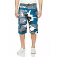 thumbnail image 1 of Men's Casual Multi Color Cargo Shorts With Belt (Teal White Camo, 52), 1 of 2