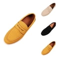 thumbnail image 1 of Men's Casual On Loafers Comfortable Soft Sole Breathable Suede Driving Shoes For Walking Travel Work Men Shoe, 1 of 8