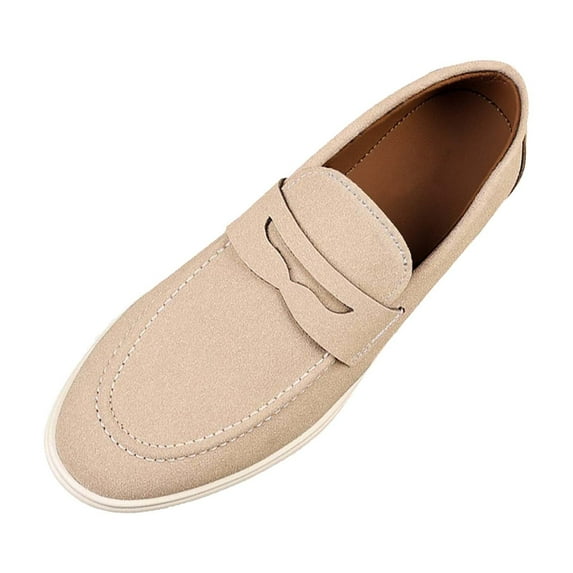 Men's Casual On Loafers Comfortable Soft Sole Breathable Suede Driving Shoes For Walking Travel Work
