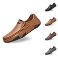 thumbnail image 1 of Men's Casual On Loafers Leather Comfortable Walking Shoes For Daily Wear With Jeans All Season Flat Footwear Men Shoes Casual, 1 of 8