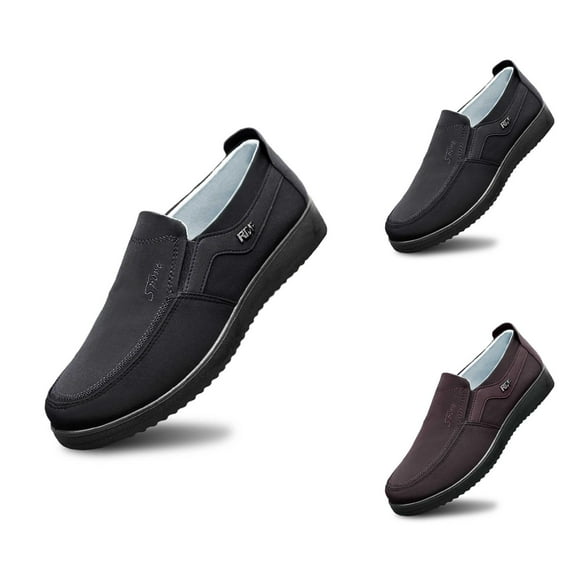 Men's Casual On Shoes Breathable Lightweight Comfortable Soft Sole Non Flat Sneakers For Daily Walking Outdoor Zapatos Hombres
