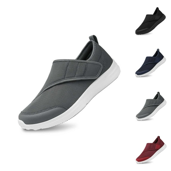 Men's Casual On Shoes Comfortable Breathable Non Walking Sneakers For Wide Feet Soft Sole Lightweight Loafer Ahoes