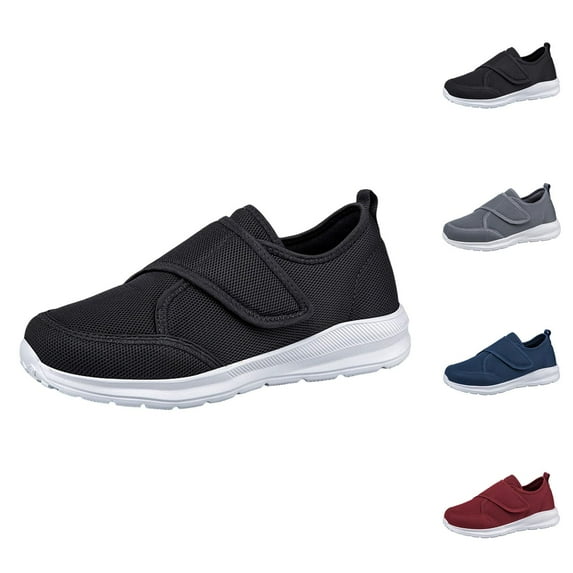 Men's Casual On Shoes Comfortable Breathable Non Walking Sneakers For Wide Feet Soft Sole Lightweight Loafer Black Mens Shoes