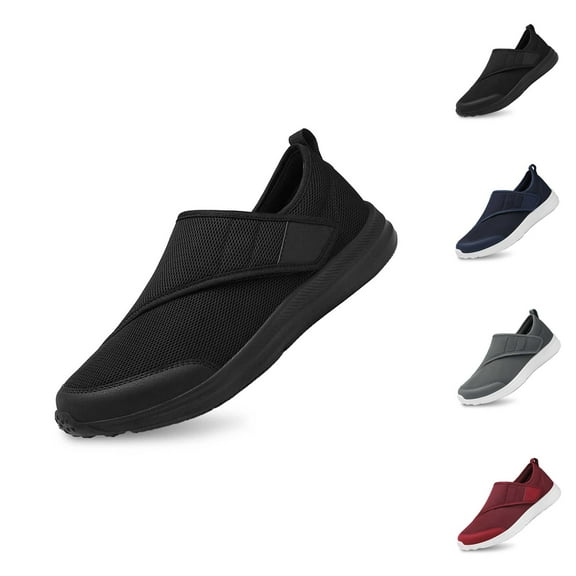 Men's Casual On Shoes Comfortable Breathable Non Walking Sneakers For Wide Feet Soft Sole Lightweight Loafer Shoes Man