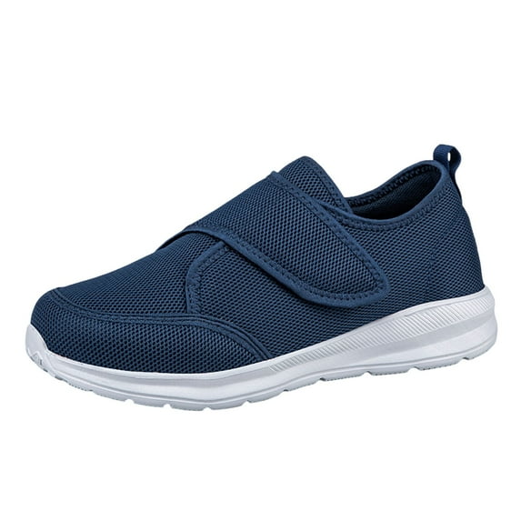 Men's Casual On Shoes Comfortable Breathable Non Walking Sneakers For Wide Feet Soft Sole Lightweight Loafer 7 Navy