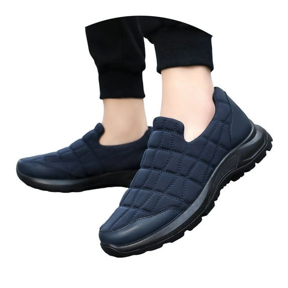 Men's Casual On Shoes Comfortable Soft Sole Outdoor Fashion Loafers Lightweight Breathable Walking Sneakers For Daily Wear 7.5 Blue
