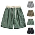 thumbnail image 1 of Men's Casual Outdoor Breathable Sports Shorts, Athletic Joggers, Elastic Waist Drawstring Straight Leg, Quick Dry Lightweight, Running Gym Workout Summer Hiking, Summer | AKLJWH,Green XL, 1 of 9