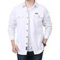 thumbnail image 1 of Fredd Marshall Men's 100% Cotton Long Sleeve Hiking Shirt with Pockets, 1 of 3