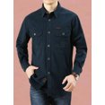 thumbnail image 1 of Fredd Marshall Men's 100% Cotton Long Sleeve Hiking Shirt with Pockets, 1 of 4