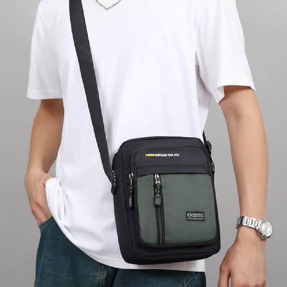 Men's Casual Outdoor One Shoulder Messenger Bag,Gray