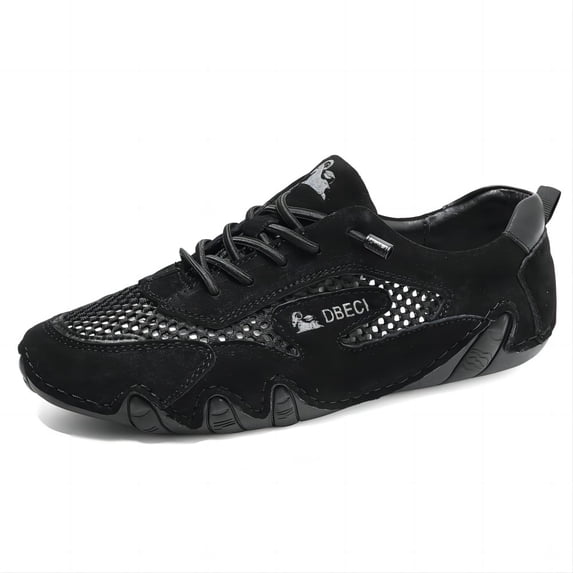 Men's Casual Outdoor Sneakers Breathable Comfort Waterproof for Hiking Mesh Non-Slip Summer Lightweight Classic Shoes Black 10 US