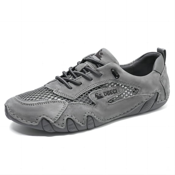 Men's Casual Outdoor Sneakers Breathable Comfort Waterproof for Hiking Mesh Non-Slip Summer Lightweight Classic Shoes Gray 11 US
