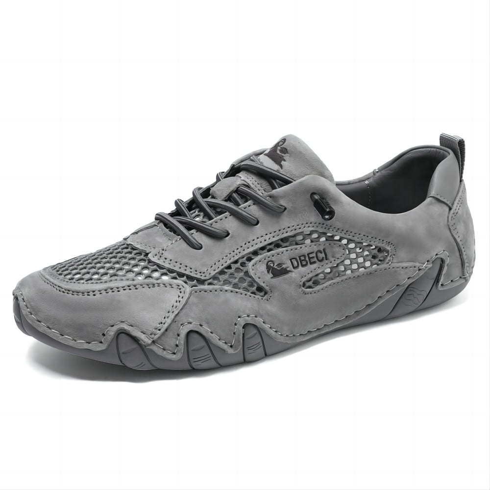 Men's Casual Outdoor Sneakers Breathable Comfort Waterproof for Hiking Mesh Non-Slip Summer Lightweight Classic Shoes Gray 12 US