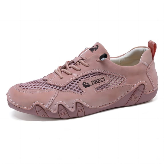 Men's Casual Outdoor Sneakers Breathable Comfort Waterproof for Hiking Mesh Non-Slip Summer Lightweight Classic Shoes Pink 6 US