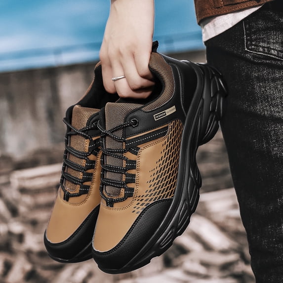 Men's Casual Outdoor Sneakers, Running Shoes for Autumn and Winter, Large Size Hiking Shoes Comfortable Lightweight Road