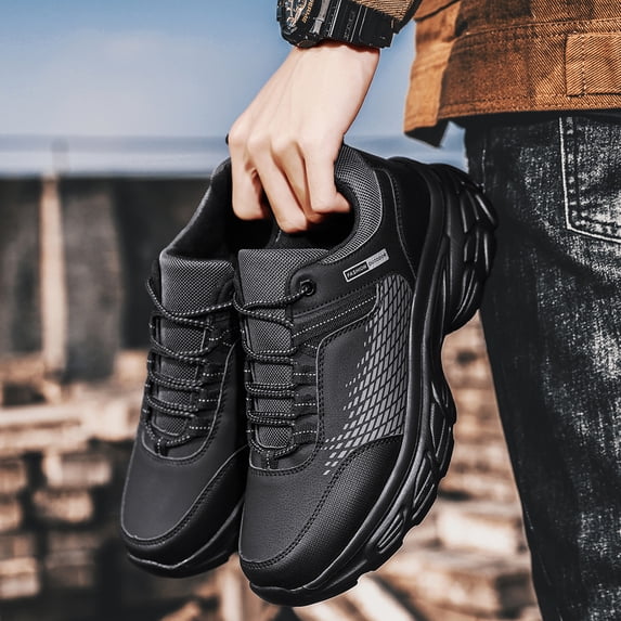 Men's Casual Outdoor Sneakers, Running Shoes for Autumn and Winter, Large Size Hiking Shoes Comfortable Lightweight Road
