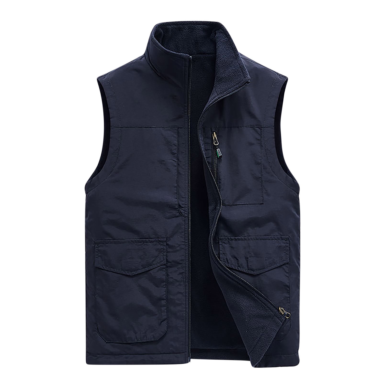 Amazon.com: Men's Cotton Breathable Multi-Pocket Coat Turn