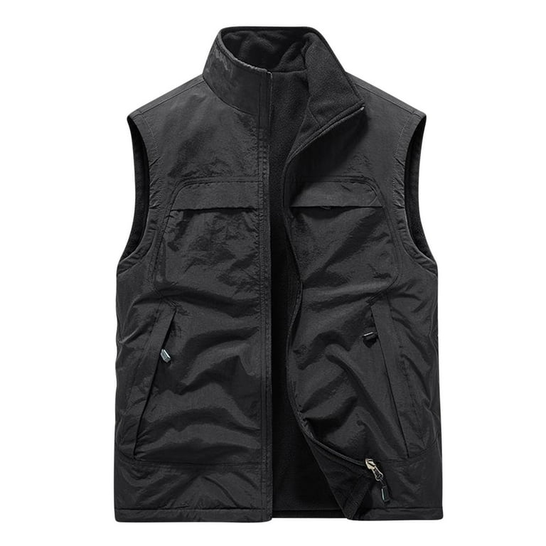 Men's Casual Outdoor Vest Jacket Multi Pockets Breathable